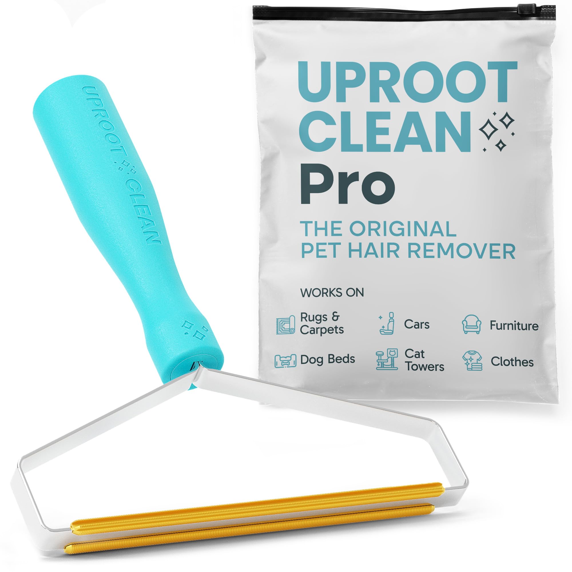 Photo 1 of Uproot Cleaner Pro Pet Hair Removal Tool - Special Dog Hair Remover Multi Fabric Edge and Carpet Rake by Uproot Clean - Cat Fur Remover for Couch, Pet Towers, Rugs, Cat Mats and Trunks & Much More