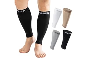 EVOPLECI 20-30mmHg 1 Pair Calf Compression Sleeve Men and Women Wide Brace for Leg Support Shin Splint Pain Relief