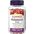 Webber Naturals Melatonin 5 mg Gummy, Extra Strength, 90 Gummies, Cherry Pomegranate Flavour, For Sleep Support, Vegan