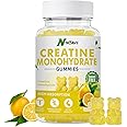 NOAVII Creatine Monohydrate Gummies 5000mg for Men & Women, Chewables Creatine Monohydrate for Muscle Strength, Muscle Builder, Energy Boost, Pre-Workout Supplement-90 Lemon Gummies