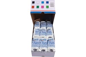 Dura-Tech Vet Flex White Bandage First Aid Wrap | for Horses, Dogs and Others | Self-Adhesive Cohesive Tape | 4” Wide and 5 Yards of Length | Package of 18 Rolls