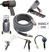 YOTOO Hybrid Air Hose 10m 6.5mm ID 300 PSI 1/4" Coupler All Weather Gray view 7