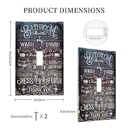 Xuejiaku Decorative Switch Plate Covers Bathroom