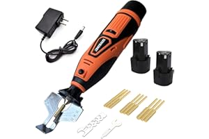 Cordless Chainsaw Sharpener,12V Electric Chainsaw Sharpener Tool with 2PSC Batteries,9 File Diamond Sharpening Wheels(3 Sizes