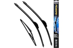 PEJIEDAS 3 x OEM Wiper Blades, Replacement Wiper Blades for Nissan Rogue 2014-2023/Nissan Pathfinder 2013-2013, (26“ & 17” Front Wipers + 12” Rear Wiper Blades)
