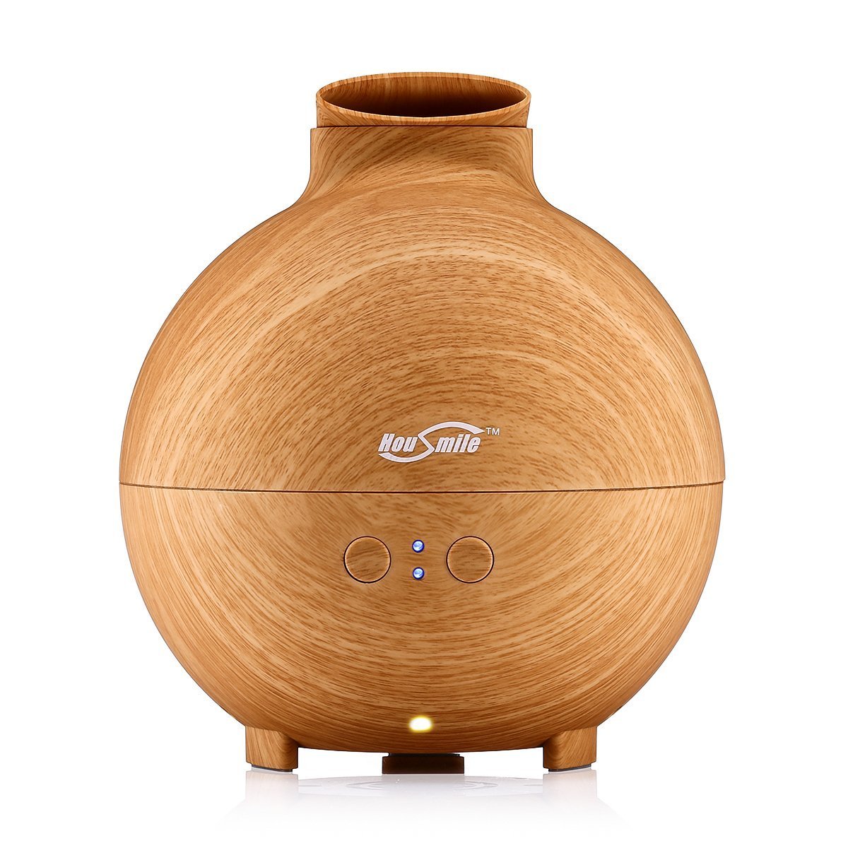 Housmile Large Essential Oil Diffuser for Aromatherapy 600ML Aroma Cool Mist Humidifier Globe - Ultra Quiet Ultrasonic Nebulizer - Last Overnight - Wood Grain