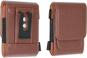 caseroxx Genuine Leather Radio Detector Case for HK.DIGITAL F.R.E.D. & More - for Fire Brigade & Emergency Forces with Clip &