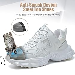 Steel Toe Shoes for Women Men Wide Non Slip