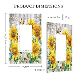 Yamxbfa Rustic Sunflower Farmhouse Floral Wooden