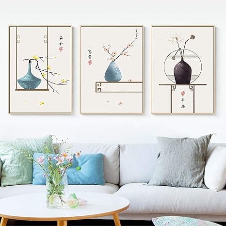 Estilo Chino Flor de Albaricoque Flor de Ciruelo Botella de Loto