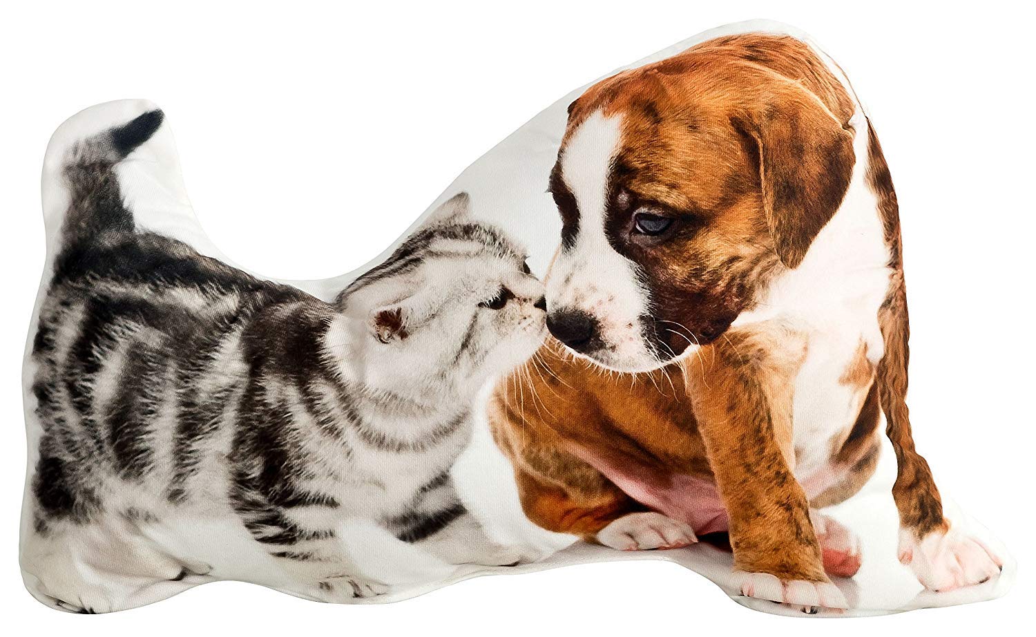 Cute, True to Nature cat Pillow, Decorative Pillow Shaped Like a cat - with a cat Printing, 42cm x 34 cm with Filling