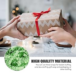 ZEBMOON 2 LB Light Green Crinkle Cut Paper Shred