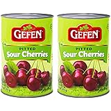 Gefen Pitted Sour Tart Cherries 14.5 oz (2 PACK) In Water, Two Ingredients Only, Nothing Artificial, Gluten Free, Premium Qua