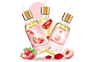 BASSI 3PCS Yoni Oil Organic Feminine Oil Vaginal Moisturizer - Ph Balance for Women - Feminine Deodorant - Eliminates Odor With Strawberry Essential Oil, All Natural Yoni Oil (rose strawberry peach)