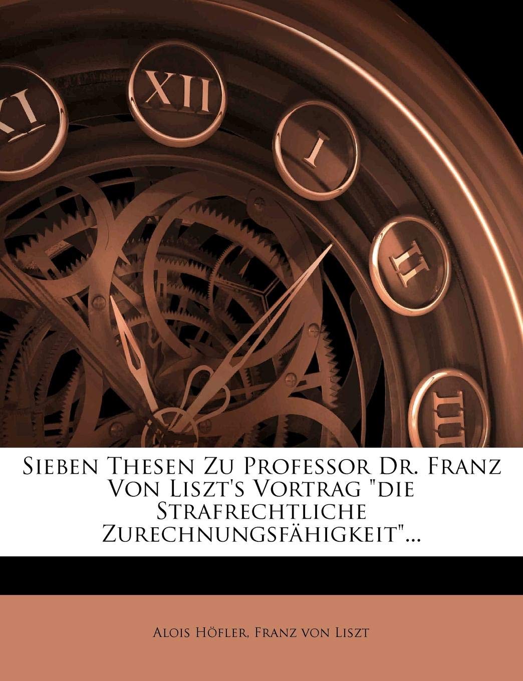 Buy Sieben Thesen Zu Professor Dr Franz Von Liszt S Vortrag Die Strafrechtliche Zurechnungsfahigkeit Book Online At Low Prices In India Sieben Thesen Zu Professor Dr Franz Von Liszt S Vortrag Die Strafrechtliche