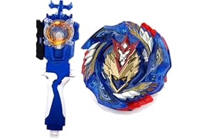 SUPERBLADE Metal Fusion Games Blade Toy Set Sparking Launcher Grip Bey Battling Top Burst Booster B-127 Cho-Z Valkyrie Valtryek Left Right Launcher Evolution Play Blades Game Toy Set Gift for Boy Kids