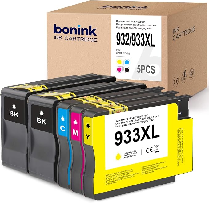 6 Cartucce Compatibili HP 933 XL Per Officejet 6600, 6700 - Cyan, Magenta, Giallo