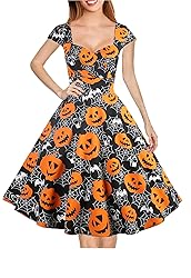Hanpceirs Women's Cap Sleeve 1950s Vintage Party