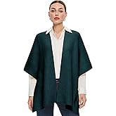 PULI Womens Luxury Open Front Shawl Wraps Casual Chunky Warm Capes Ribbed Knit Poncho Travel Sweater for Fall Winter