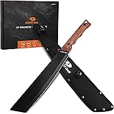Mossy Oak 19" Machete with Oxford Sheath, Sharp Heavy Duty Machete with Ergonomic Walnut Handle for Bushcraft, Outdoor Hunting, Garden Cutting Trees and Yard Work