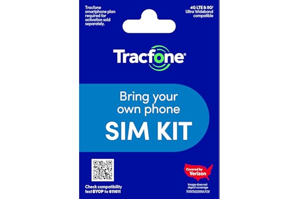 Tracfone - US Prepaid SIM Card (3 in 1) | Bring Your Own Phone Kit | Phone Plans Starting at $15/mo up to $50/mo | Nation-Wide 4G LTE/5G Coverage | Phone Plans Starting at $15/mo up to $50/mo | Nation-Wide 4G LTE/5G Coverage
