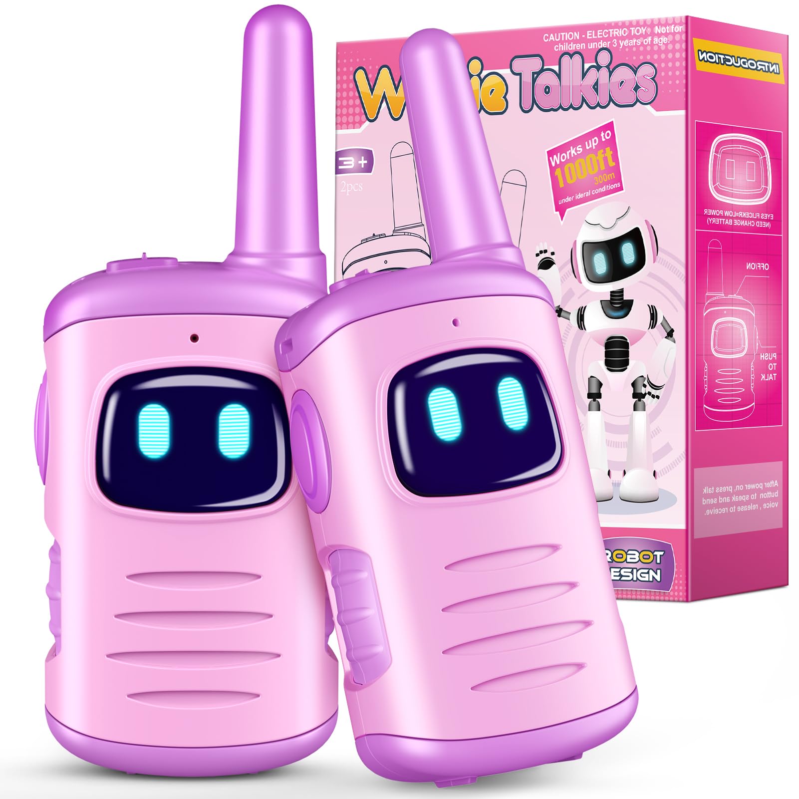 EUTOYZ Walkie Talkie for Kids, 4 5 6 7 8 Year Old Girl Gifts for 3-12 Year Olds Girl Toys Age 5-9 Kid Toys for Girls Kids Walky Talky Spy Game Sensory Toy for Autism Purple — image 1