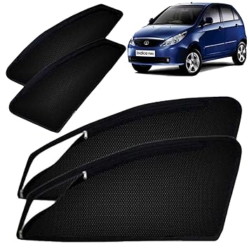 Autofact Magnetic Window Sunshades Curtains For Tata Indica Vista