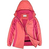 ENDIRAD Girls Waterproof Winter Snow Coat, Kids Ski Snow Jacket for Girls, Warm Fleece Lined Winter Jacket with Hood