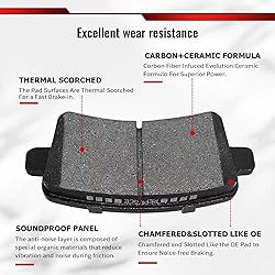 SIPAUTEC-8pcs Ceramic Brake Pads Replacement For