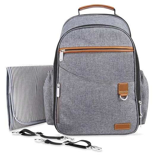 Boy Diaper Bag Backpack Unisex, Wide Open Designer Travel