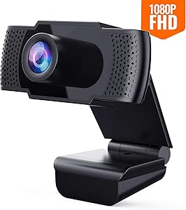 Webcam with Microphone - Full 1080P HD PC Webcam Portable Compatible with Most of Device & App, Plug and Play Webcam for Online Class Online Conferencing Streaming Laptop Desktop USB 2.0 Web Camera