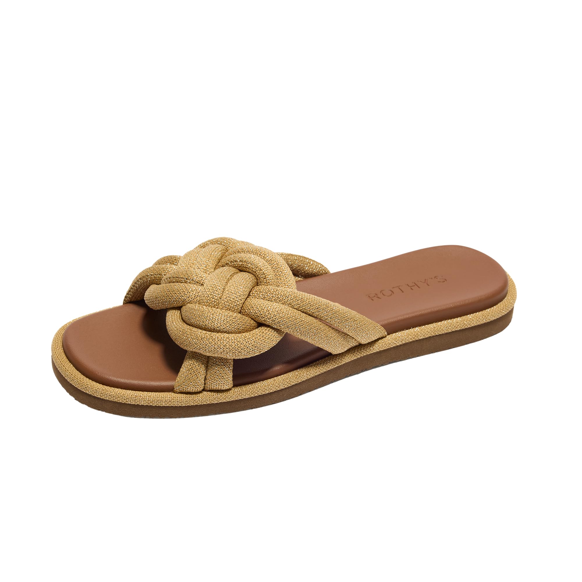 Photo 1 of Rothy's The Summer Sandal Women's Slip-On Shoes, Comfortable Sandals, Made From Recycled Plastic Bottles & Machine Washable, Golden Sun, Size 7