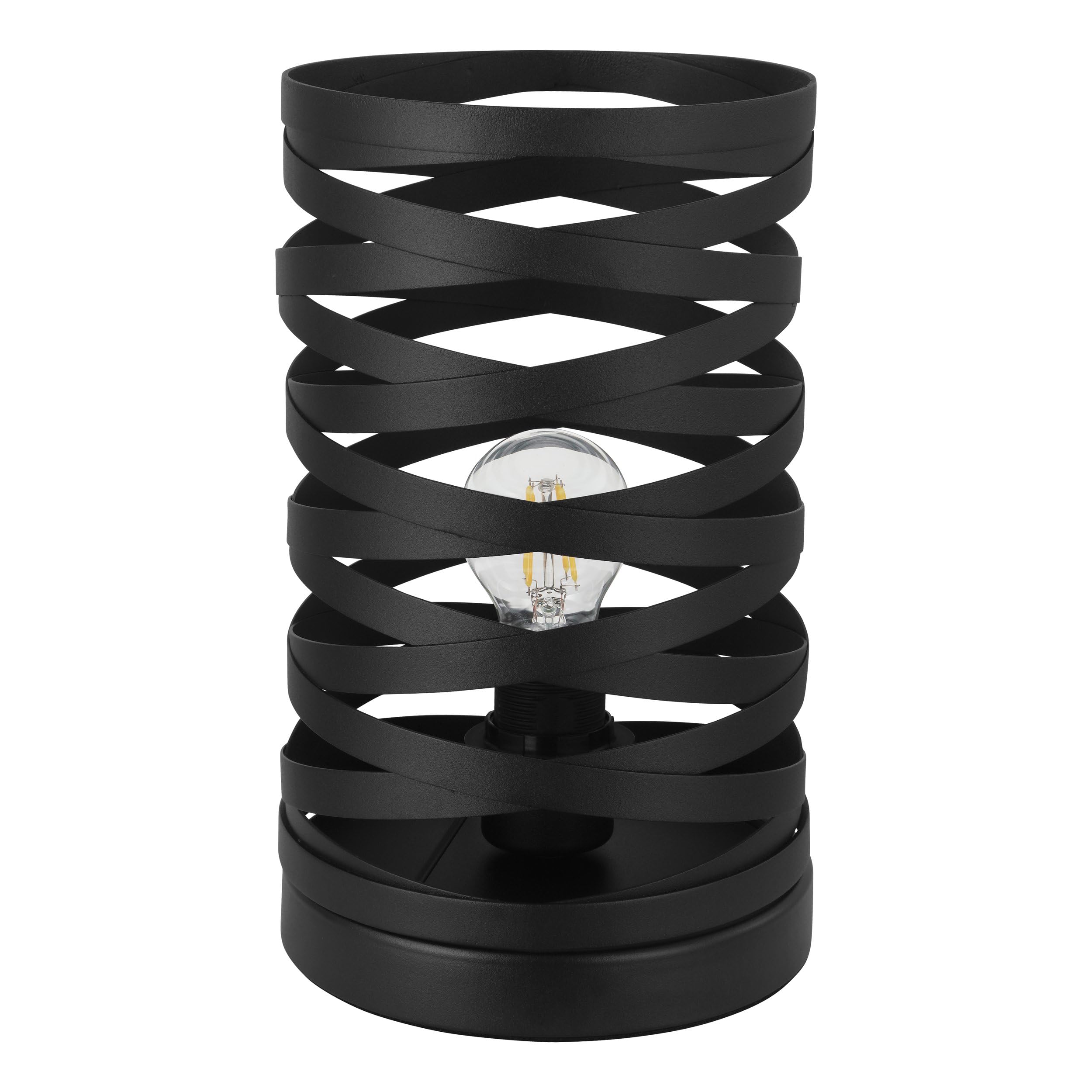 Eglo Bedside lamp Cremella, Vintage and Industrial Table Light Made of Black Metal, Living Room Lighting with Switch, E27 Socket