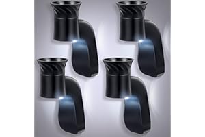 Hohean 4 Pcs Wall Fragrance Plug with Night Light Compatible with Bath and Body Works WallFlower Refills (No Fragrance Included), ETL Certified, Rotatable Scent Control Plug for Home/Office (Black)