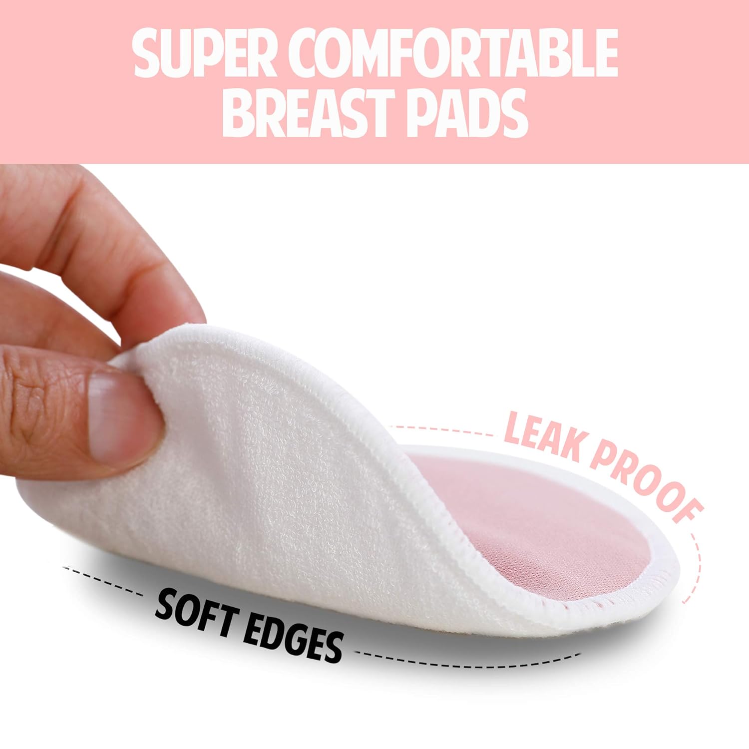 Reusable Nursing Pads for Breastfeeding - 4-Layers Organic Bamboo Nursing Pads - Breastfeeding Pads - Washable Breast Pads - Natural Bamboo Maternity Pads, Nipplecovers (Lovelle, Large 4.8") : Baby