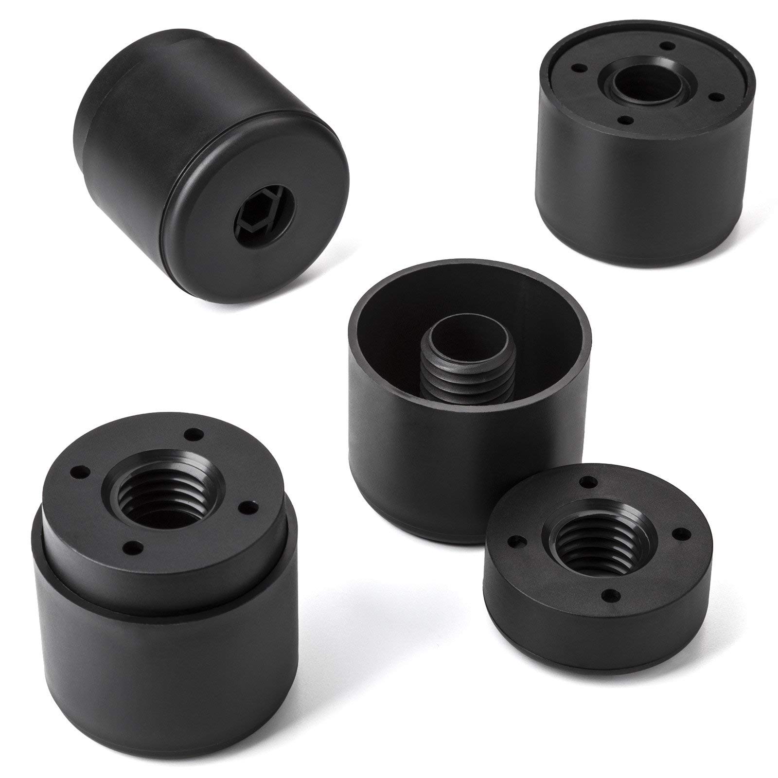 Set of 4 x SO-TECH® Furniture Legs Cupboard Legs Hotel Round Adjustable heigth of 44-54 mm