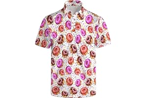 HUURAY Funny Golf Polos for Men Funny Print Short Sleeve Golf Shirts Quick-Dry Polo Shirts Short Sleeve Hawaiian Polo Shirts