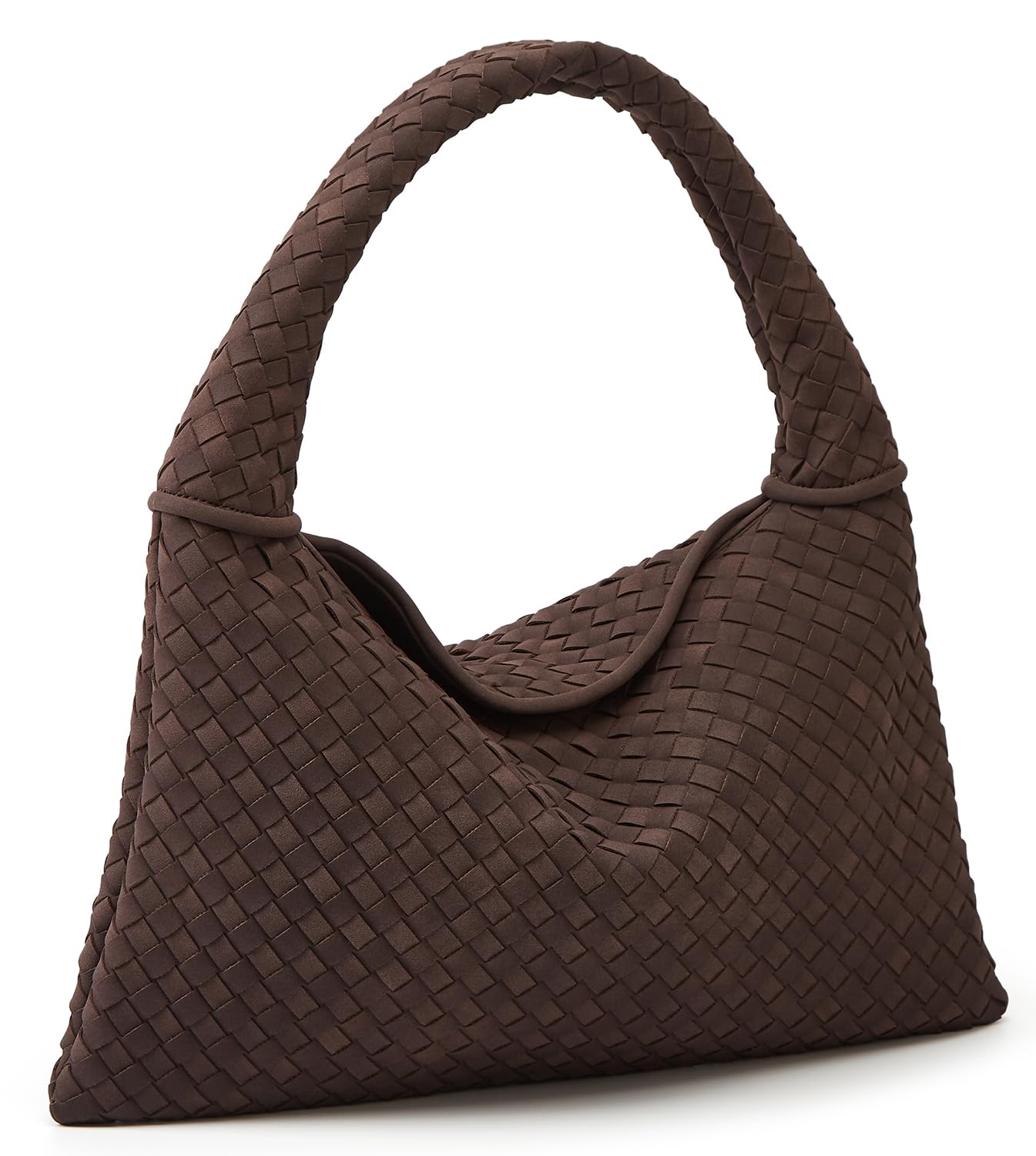 Photo 1 of Slouchy Woven Suede Hobo Bags Women Trendy Suede Purse Crossbody Crescent Shoulder Satchel Work Bag Top Handle Tote Handbag