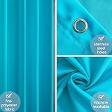 Furlinic Teal Shower Curtain 33x72 Inch Mould Proof Waterproof Polyester view 4
