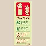 V Safety 11003AC-G Glow In The Dark Fire Extinguisher Sign 75x200mm view 2