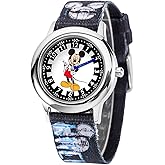 Disney Mickey Mouse Kids' Stainless Steel Time Teacher Analog Nylon Strap Watch