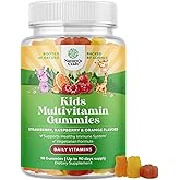 Plant Based Kids Multivitamin Gummies - Multivitamin for Kids Immune Support with Vitamins A, C, D3, E, B6 & B12, Zinc & Iodi