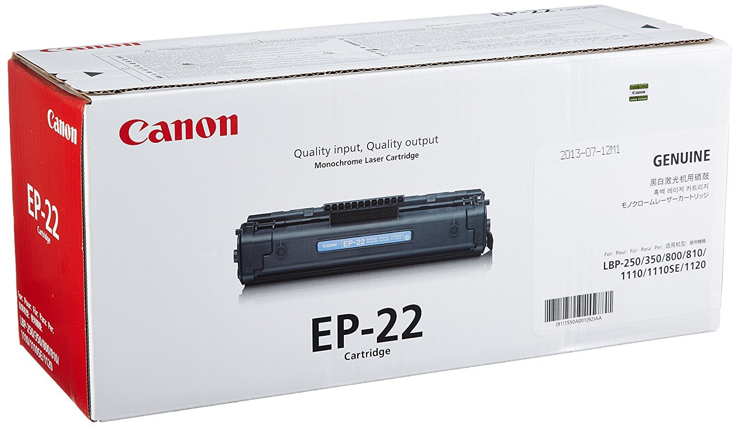 Canon Ep22 Black Laser Toner Cartridge