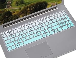 Keyboard Cover Compatible with 2019 2018 Lenovo IdeaPad 15.6 inch/Lenovo Ideapad S145 S340 L340 130 320 330 330s 340s 520 720s 15.6 inch/Lenovo V330 V130 15.6 inch/IdeaPad 320 330 17.3, Gradual Mint