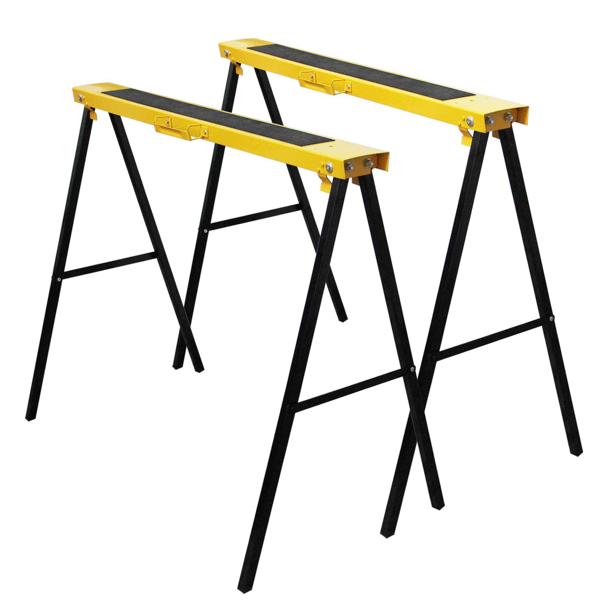 Forup Folding Sawhorses Twin Pack - Heavy Duty 275lb Capacity Portable Work Supports