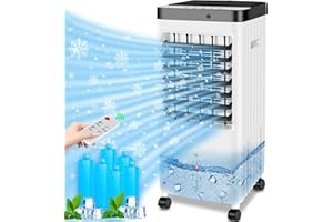 OKOIUM Portable Air Conditioners Windowless,2024 Upgraded Room Air Conditioners,3 IN 1 Swamp Cooler,Ac Unit with 3 Gal Water Tank,Timer,3 Speeds,70° Oscillation,Air Cooler for Room Kitchen Bedroom