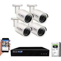 Amazon.com: GW Security Sistema de cámara de seguridad de audio y ...