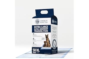American Kennel Club Scented Puppy Training Pads with Ultra Absorbent Quick Dry Gel – 28 x 30 Pee Pads for Dogs - Fresh Scented - 50 Count, XL
