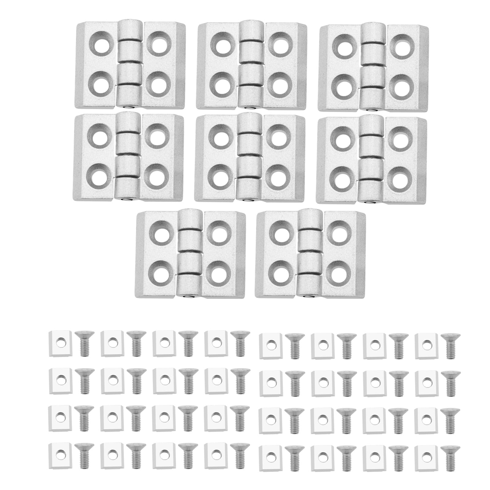 OTOTEC 8Pcs 2020 Flexible Hinge Aluminium Profile Hinges Aluminium Profile Door Flap Hinge Accessories for DIY Projects Door Frames Industrial Frames