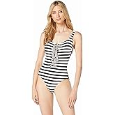 Michael Kors Womens Stripe Lace Up One Piece